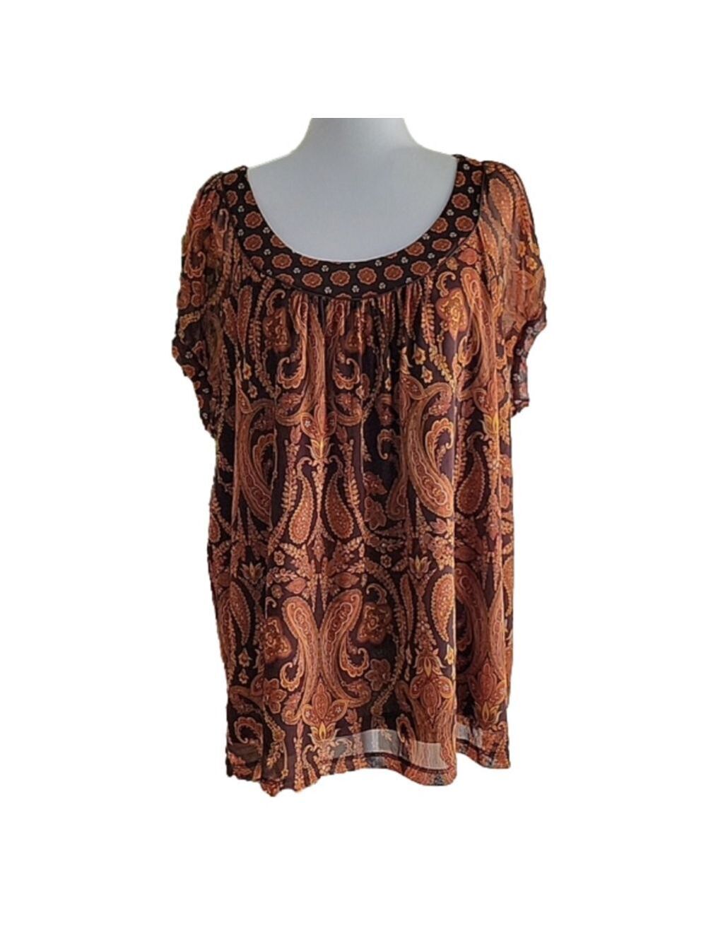 Apt. 9 Blouse Cap Sleeve Blouse Size 3X EUC